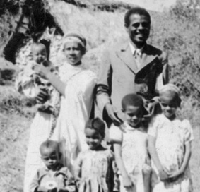 Tiruwork Mulat (front, 3rd from right), at age 5